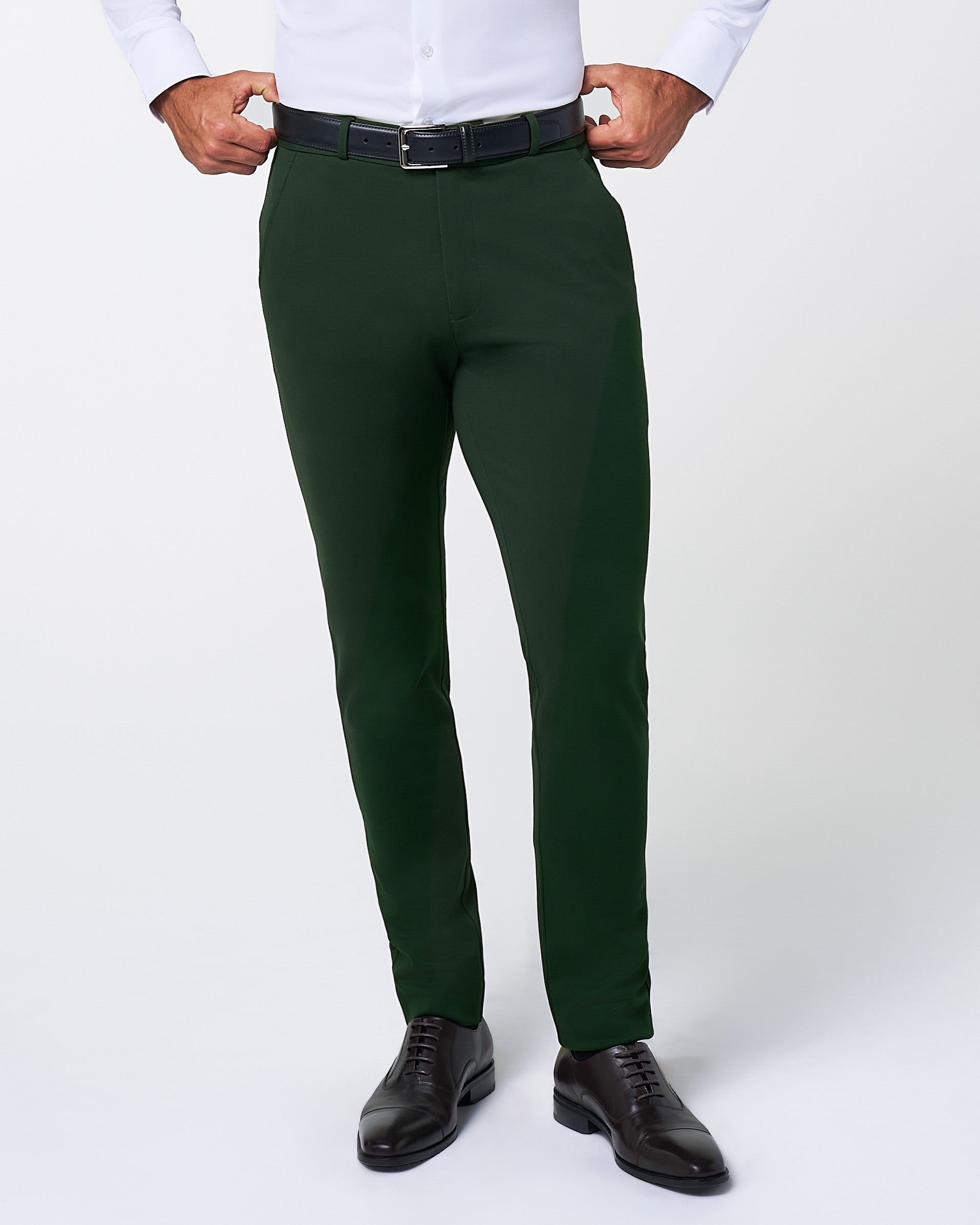 Athletic Fit Stretch Suit - Solid Hunter Green | State & Liberty Suits