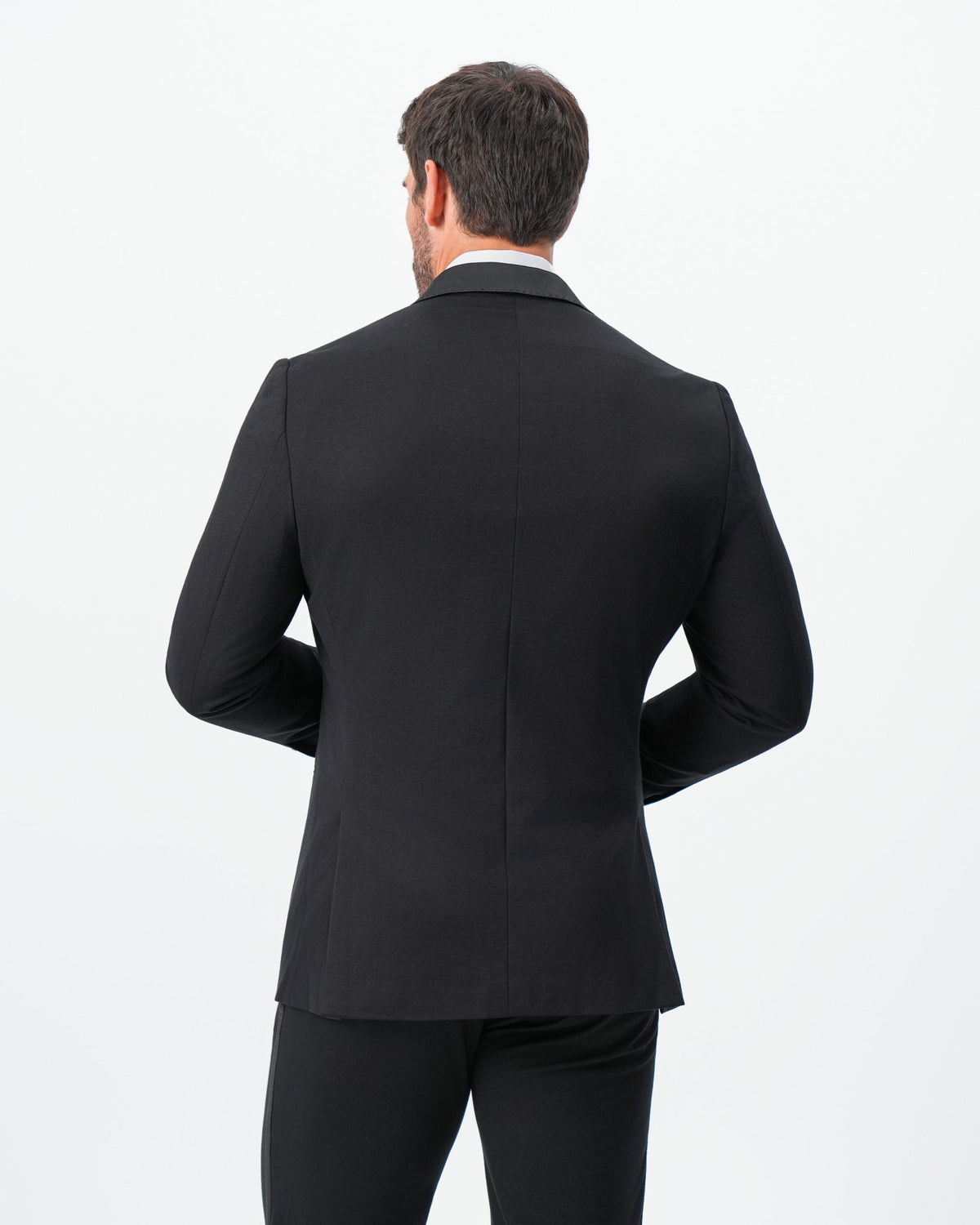 Athletic Fit Stretch Tuxedo Jacket - Double Breasted Solid Black with | State & Liberty Suits|Blazers
