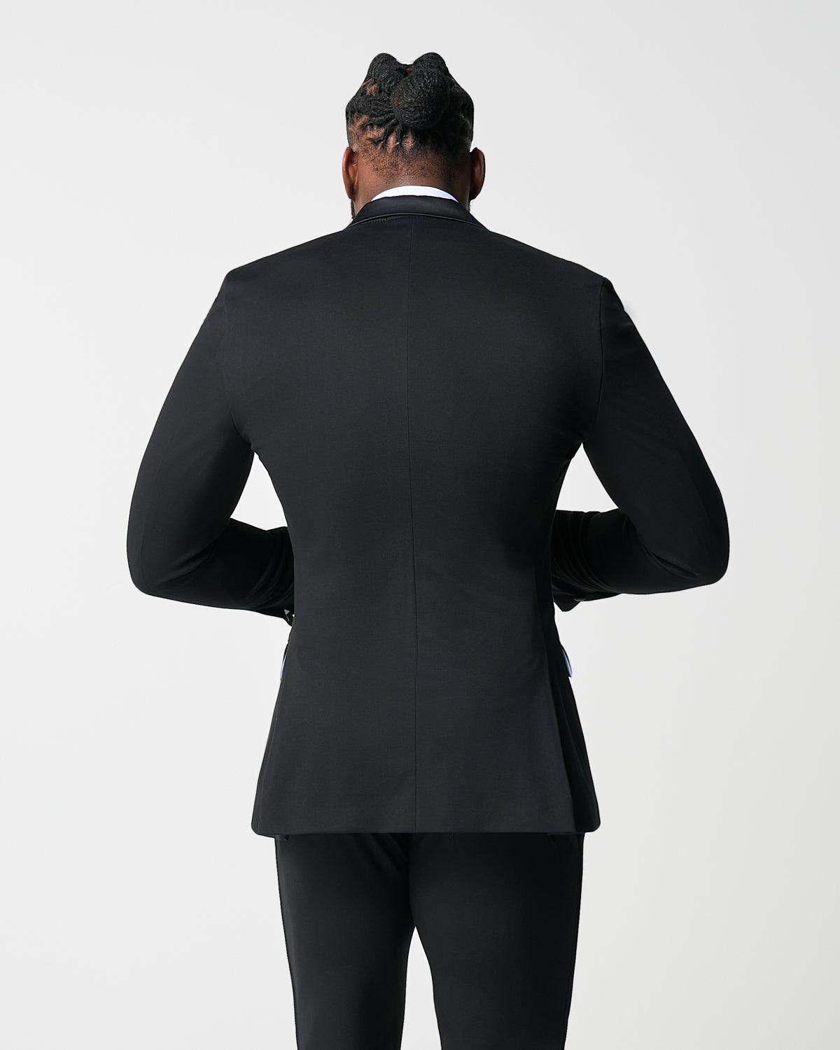 Athletic Fit Stretch Tuxedo Jacket - Black with Peak Lapel | State & Liberty Suits|Blazers
