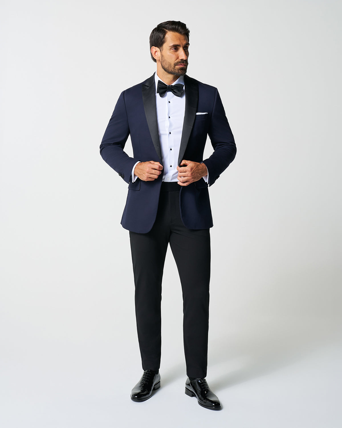 Athletic Fit Stretch Tuxedo Jacket - Navy with Peak Lapel | State & Liberty Suits|Blazers
