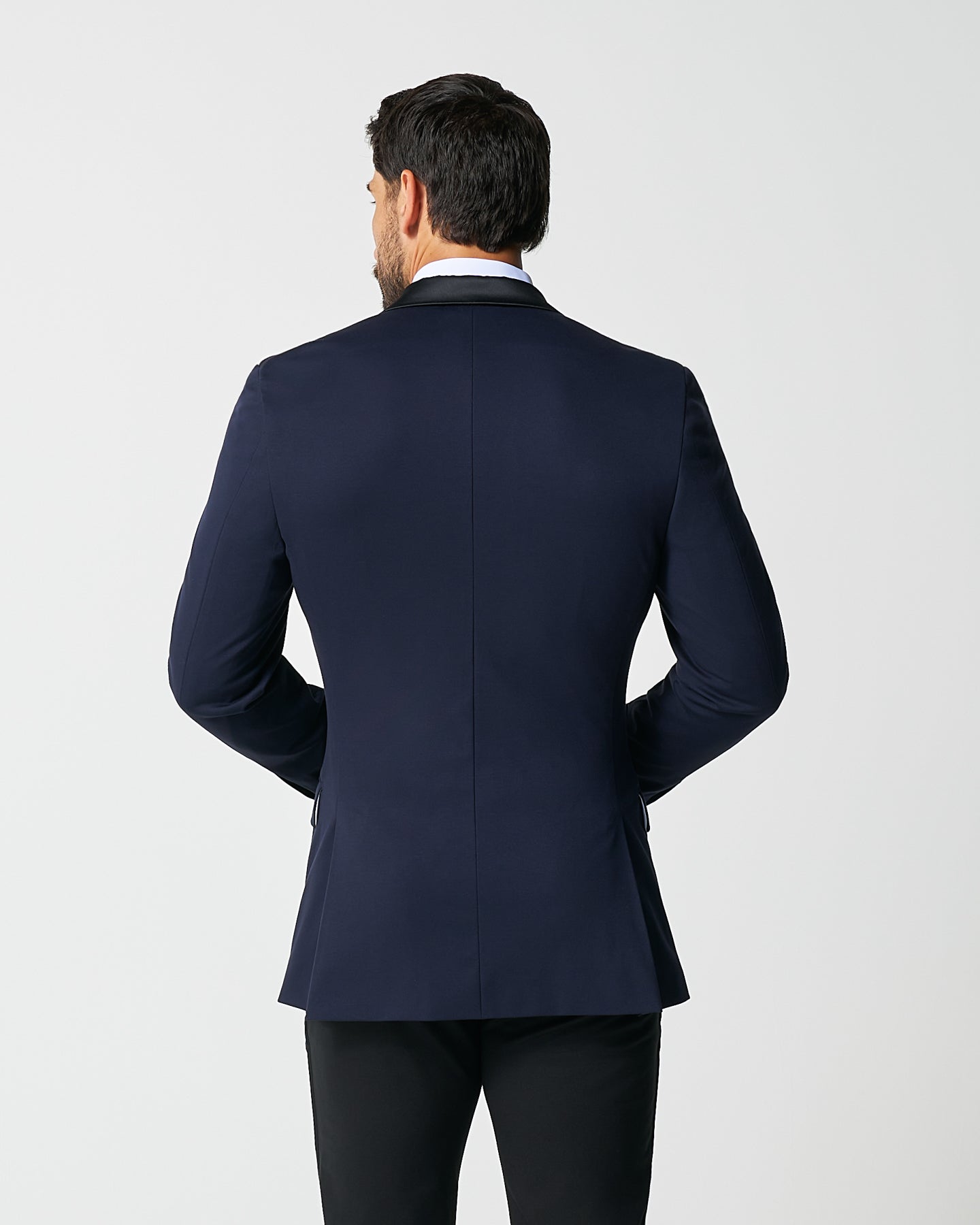 Athletic Fit Stretch Tuxedo Jacket - Navy with Peak Lapel | State & Liberty Suits|Blazers
