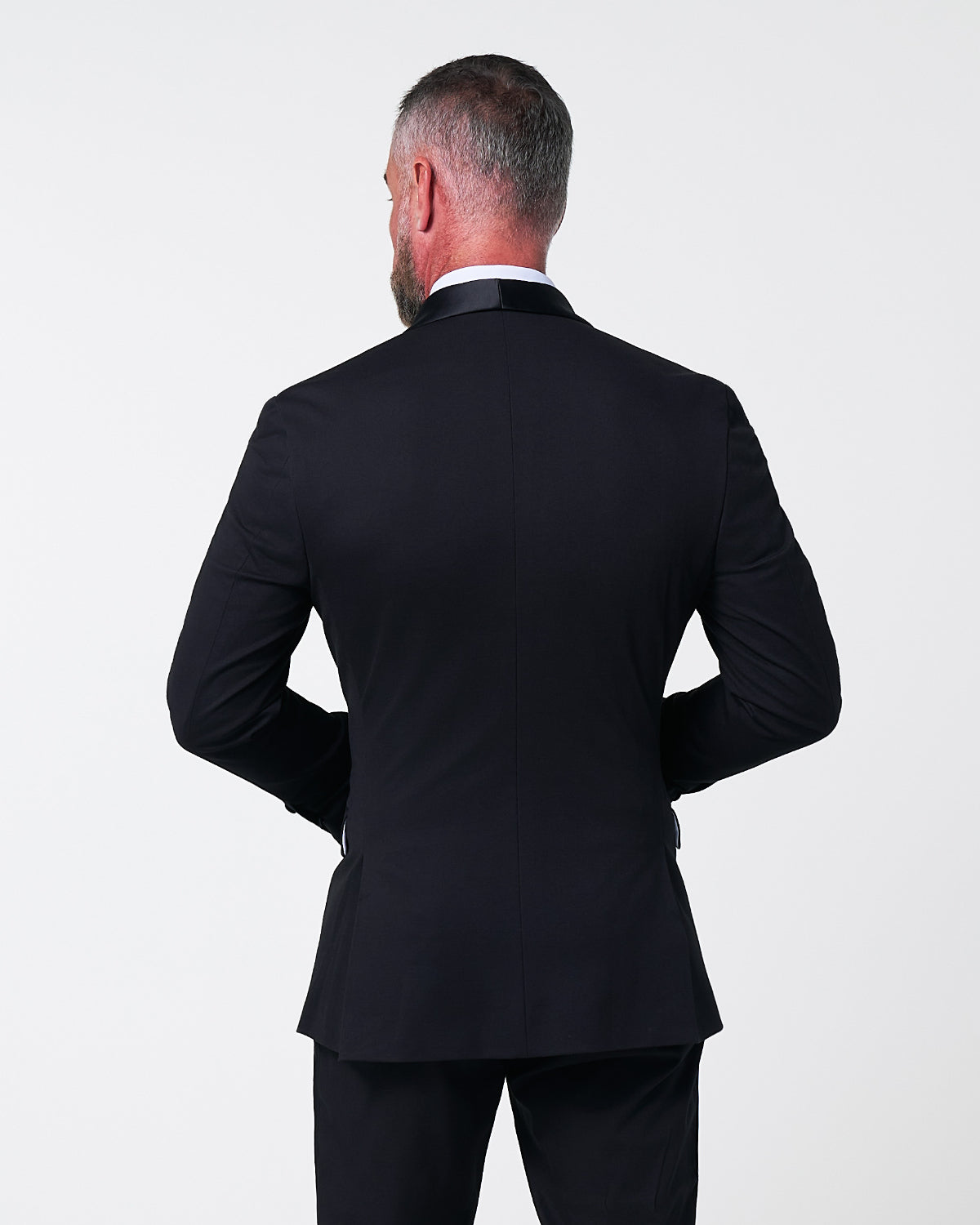 Athletic Fit Stretch Tuxedo Jacket - Black with Shawl Lapel | State & Liberty Suits|Blazers