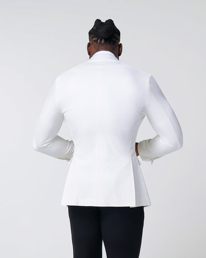 Athletic Fit Stretch Tuxedo Jacket - Solid Cream with White Shawl Lape | State & Liberty Suits|Blazers