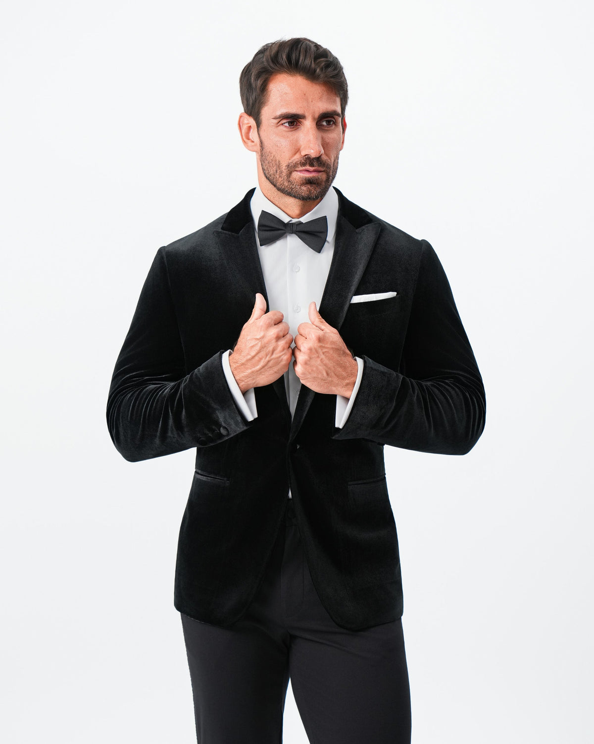 Tuxedo Jacket - Black Velvet with Peak Lapel | State & Liberty Suits|Blazers