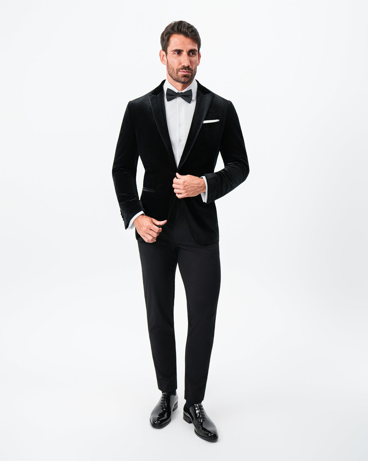 Tuxedo Jacket - Black Velvet with Peak Lapel | State & Liberty Suits|Blazers