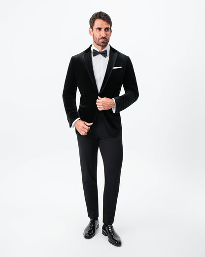 Tuxedo Jacket - Black Velvet with Peak Lapel | State & Liberty Suits|Blazers