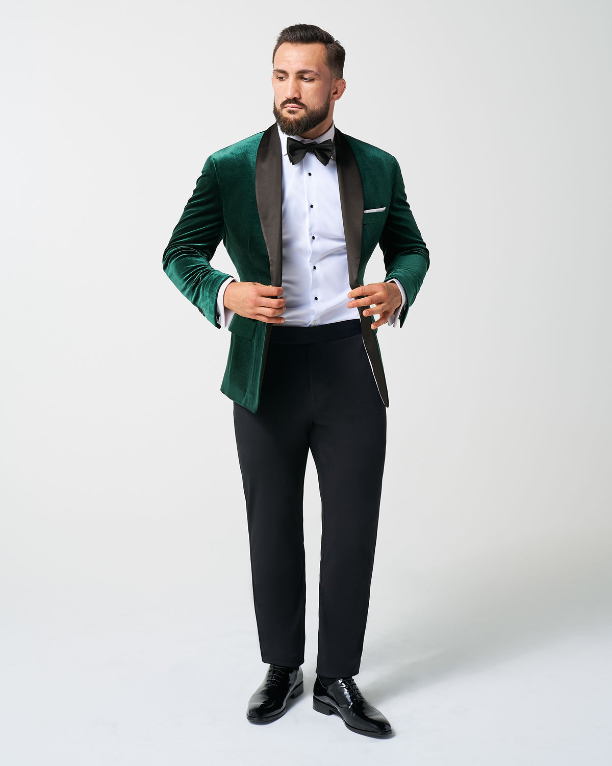 Athletic Fit Stretch Tuxedo Jacket - Green Velvet | State & Liberty Suits|Blazers