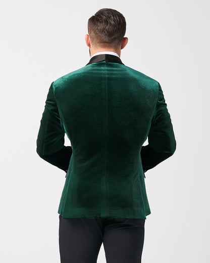 Athletic Fit Stretch Tuxedo Jacket - Green Velvet | State & Liberty Suits|Blazers