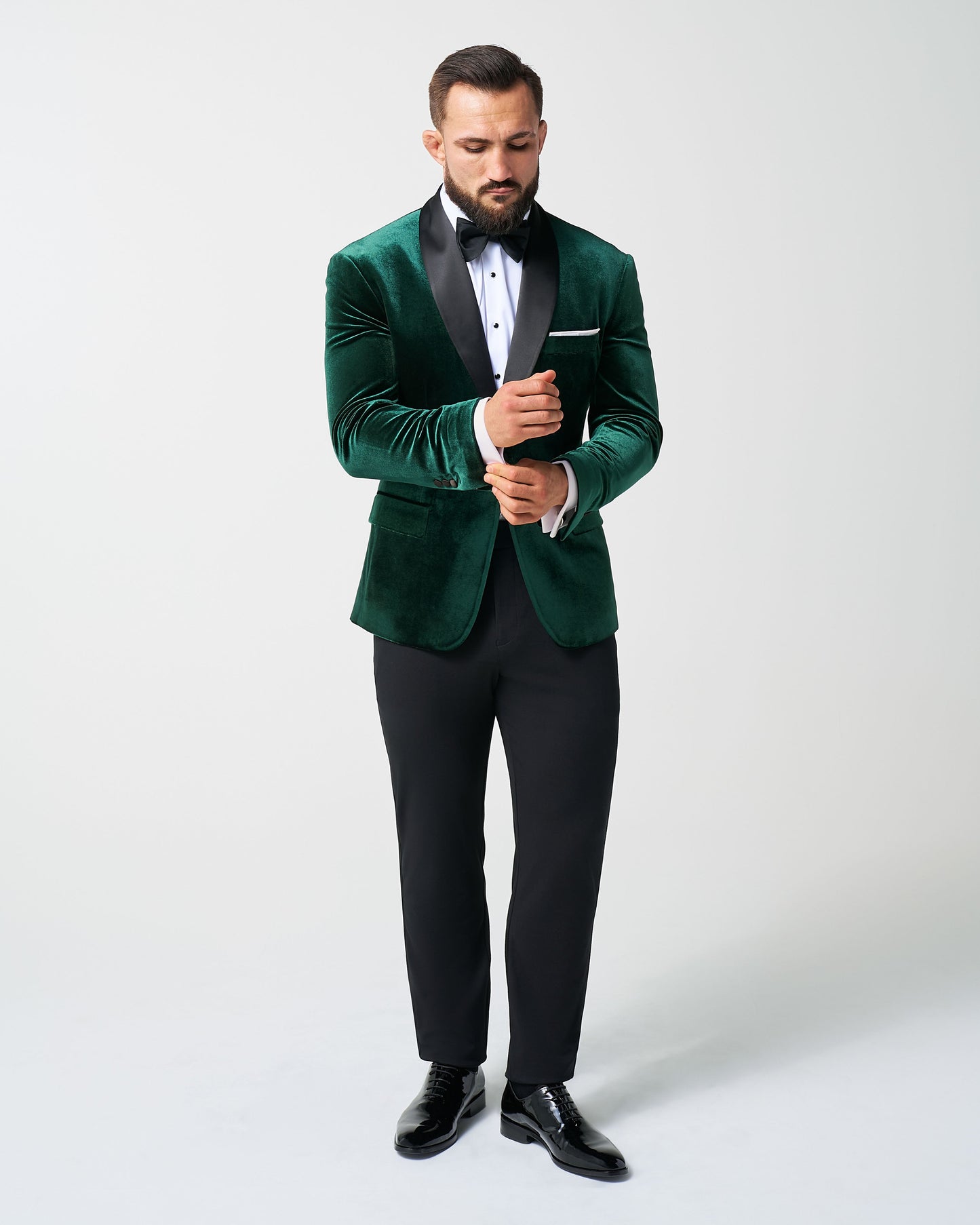 Athletic Fit Stretch Tuxedo Jacket - Green Velvet | State & Liberty Suits|Blazers