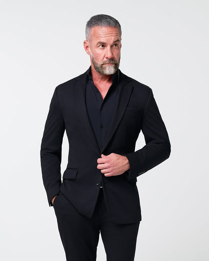Athletic Fit Stretch Blazer - Black | State & Liberty Suits|Blazers