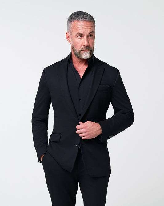 Athletic Fit Stretch Blazer - Black | State & Liberty Suits|Blazers