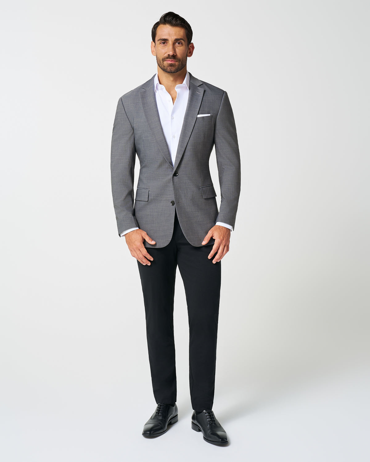 Athletic Fit Stretch Blazer - Heathered Grey | State & Liberty Suits|Blazers