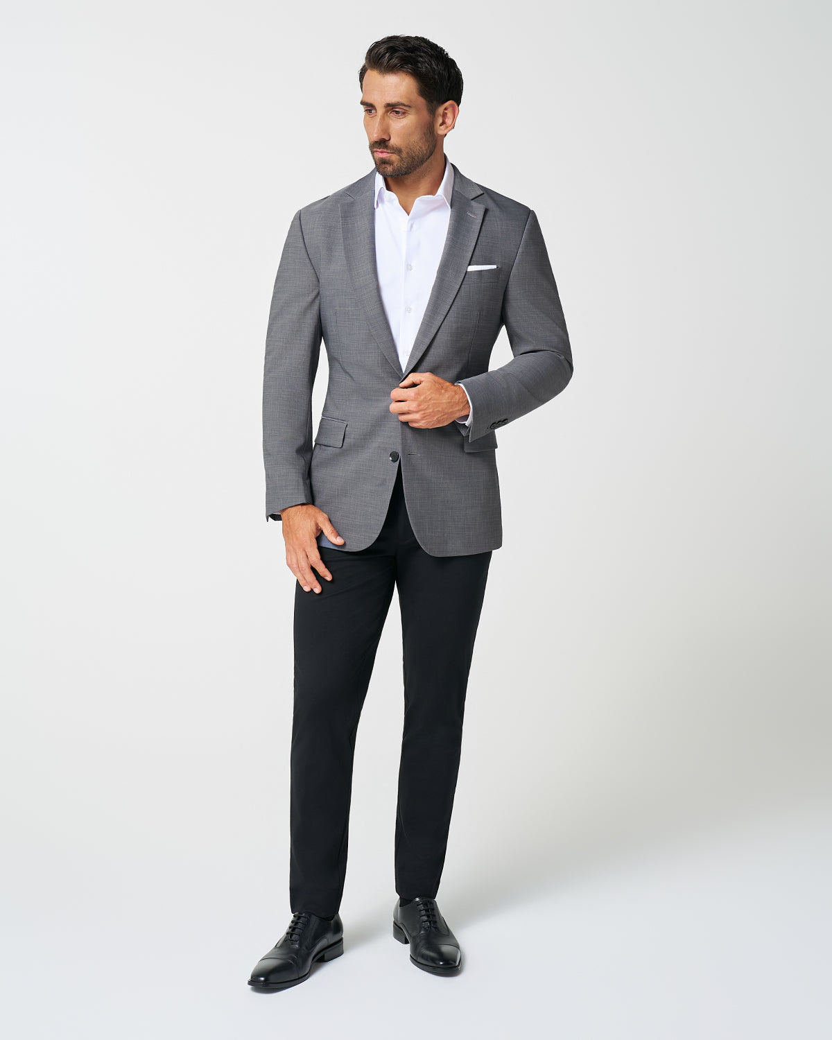 Athletic Fit Stretch Blazer - Heathered Grey | State & Liberty Suits|Blazers