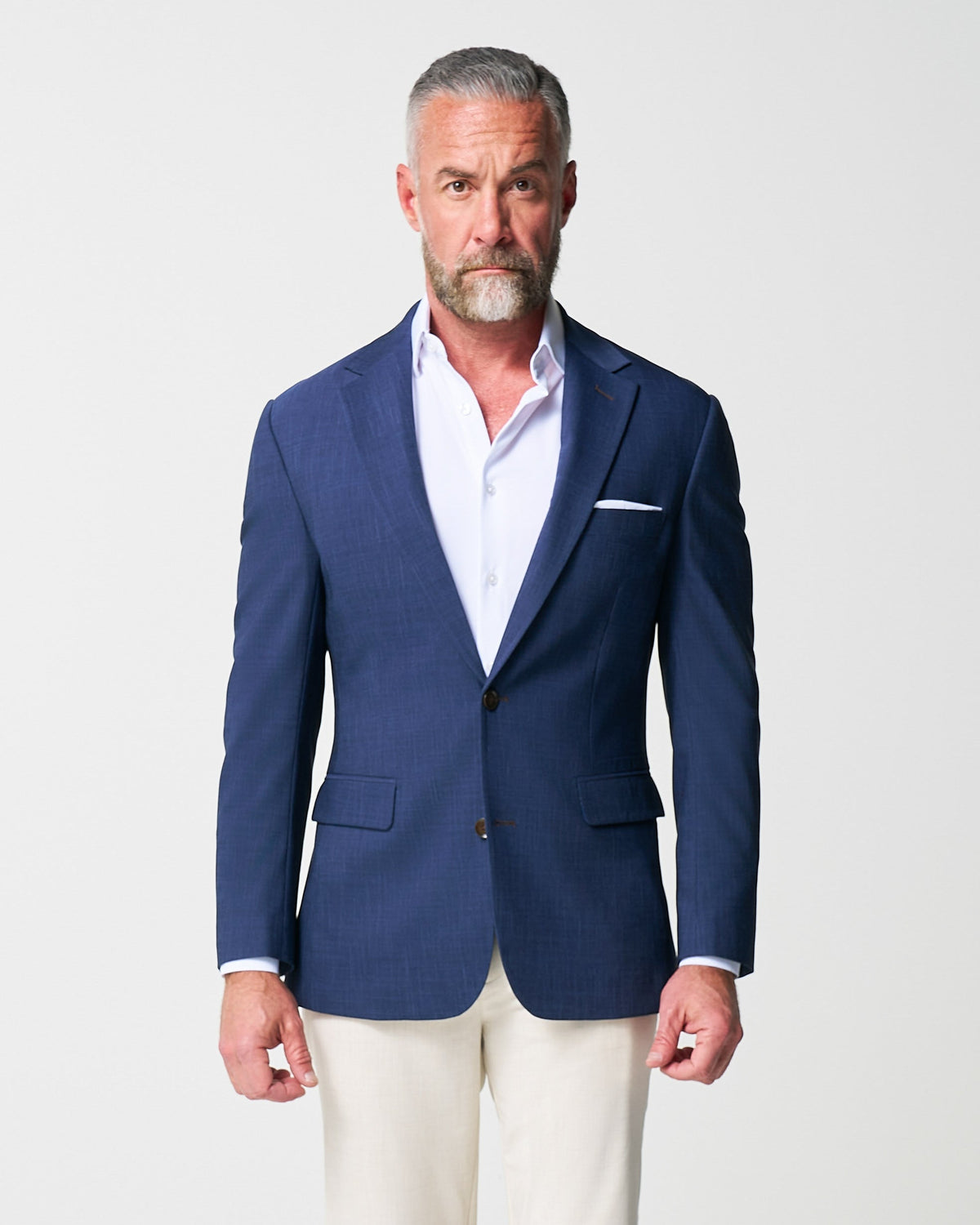 Athletic Fit Stretch Blazer - Heathered Navy | State & Liberty Suits|Blazers
