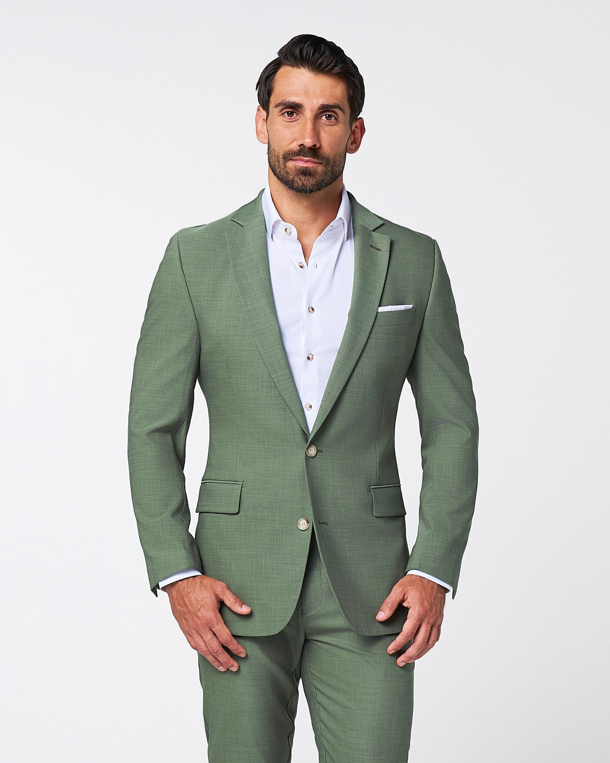 Athletic Fit Stretch Blazer - Heathered Forest Green | State & Liberty Suits|Blazers