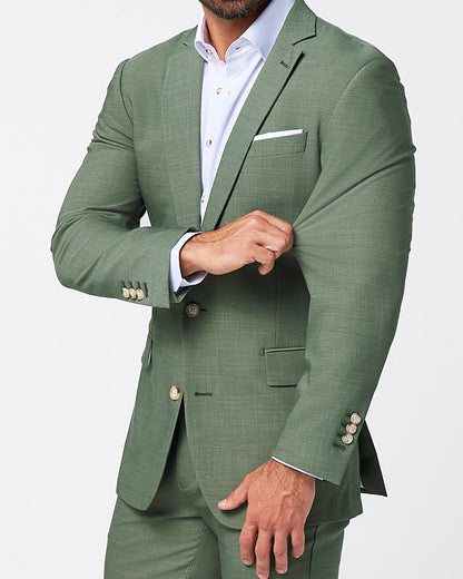Athletic Fit Stretch Blazer - Heathered Forest Green | State & Liberty Suits|Blazers