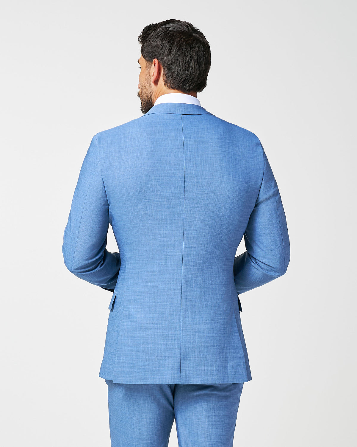 Athletic Fit Stretch Blazer - Heathered Light Blue | State & Liberty Suits|Blazers