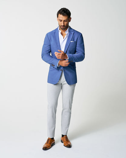 Athletic Fit Stretch Blazer - Heathered Blue | State & Liberty Suits|Blazers