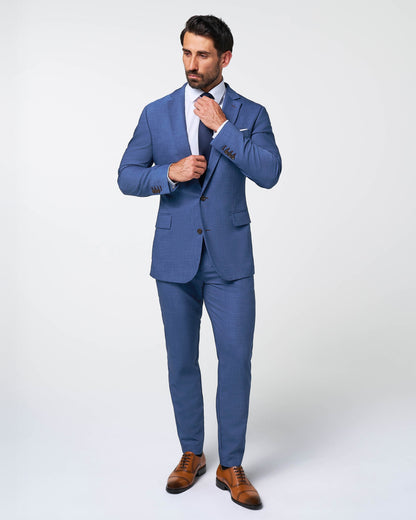 Athletic Fit Stretch Blazer - Heathered Blue | State & Liberty Suits|Blazers