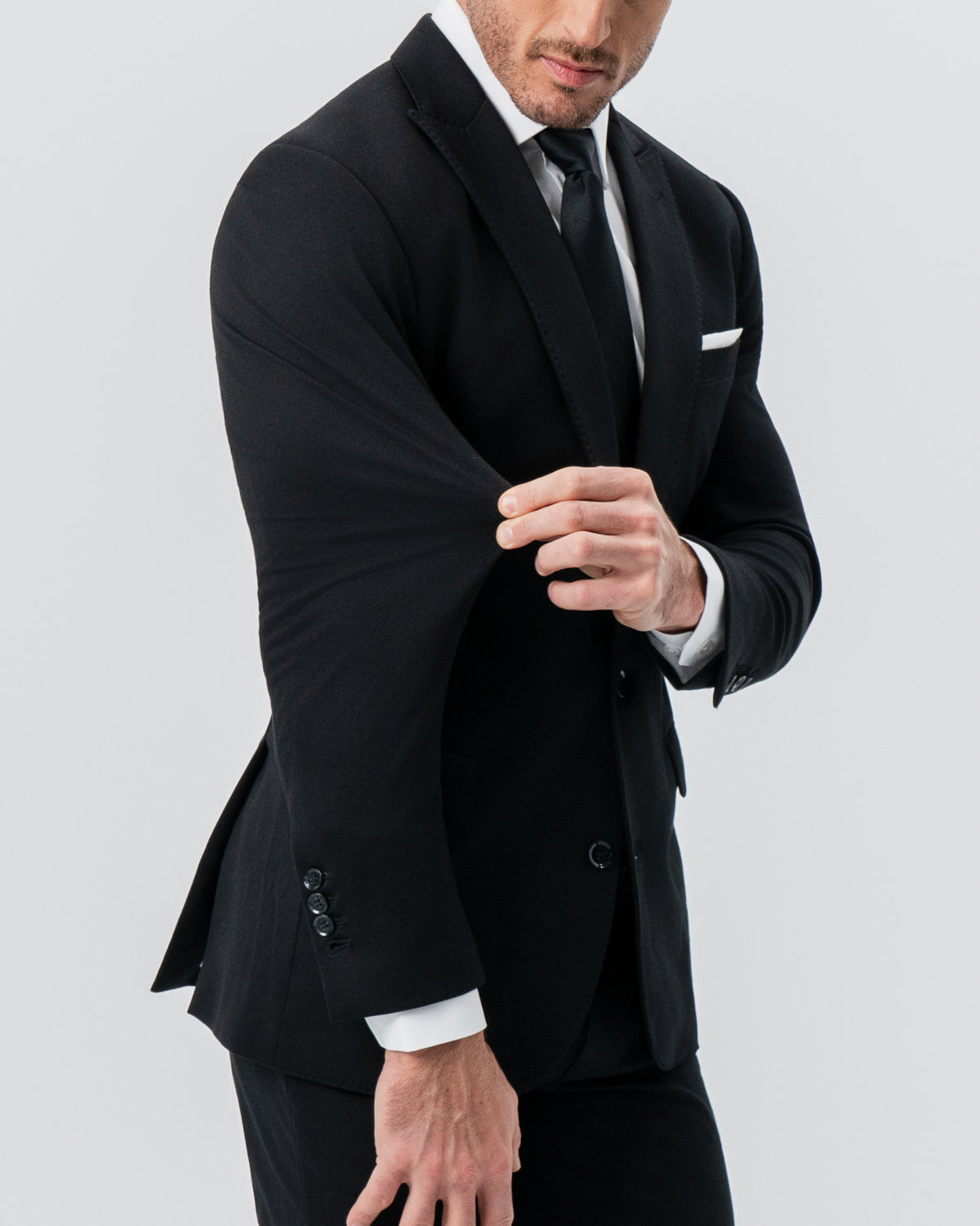 Athletic Fit Stretch Blazer - Black - Pick Stitch | State & Liberty Suits|Blazers
