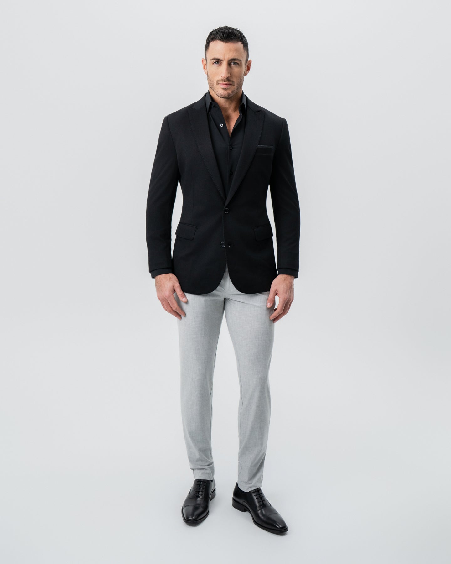 Athletic Fit Stretch Blazer - Black - Pick Stitch | State & Liberty Suits|Blazers