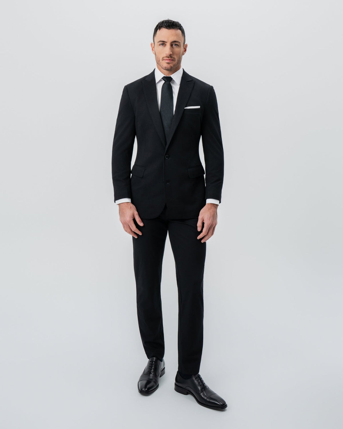 Athletic Fit Stretch Blazer - Black - Pick Stitch | State & Liberty Suits|Blazers