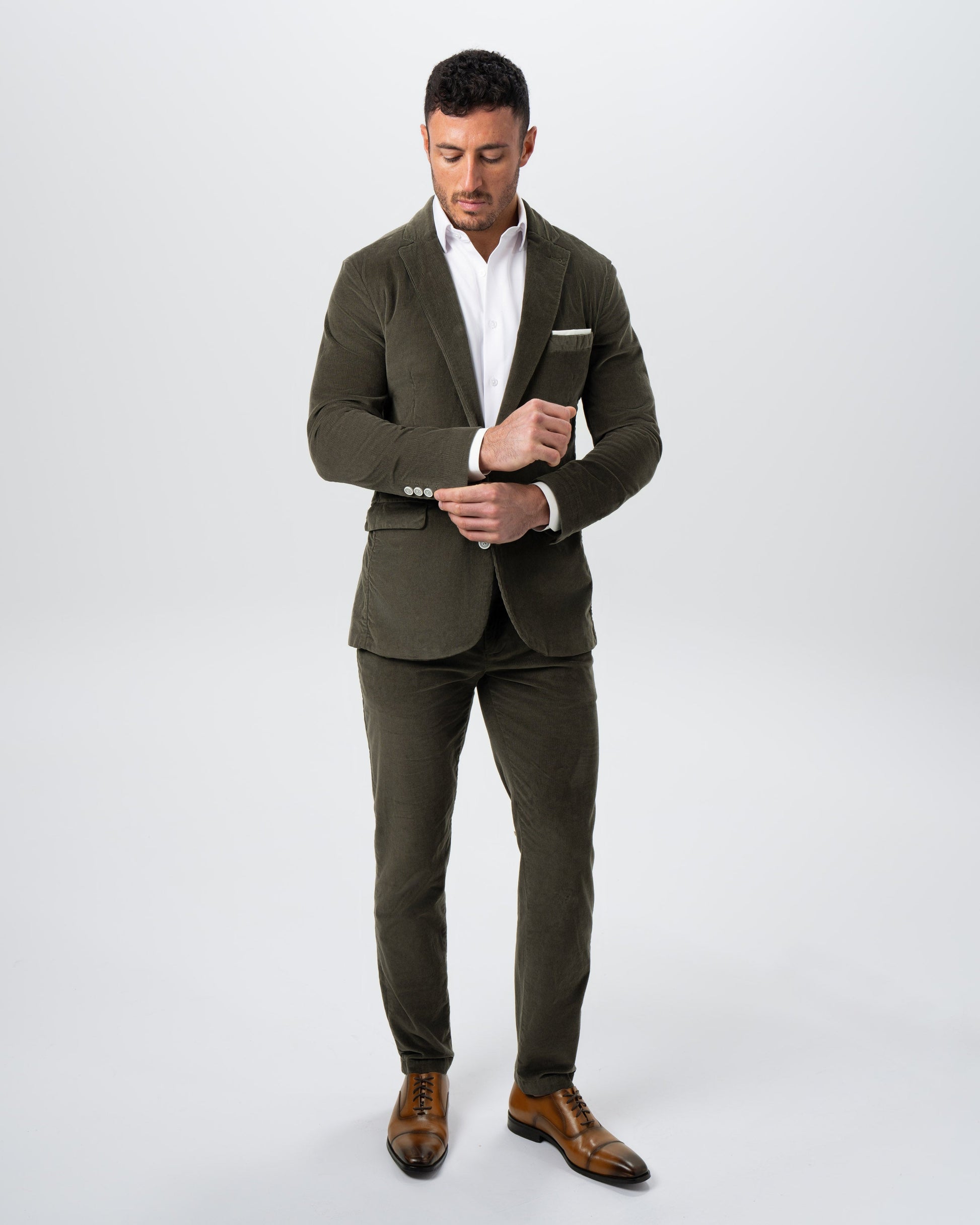 Unstructured Corduroy Blazer - Dark Olive | State & Liberty Suits|Blazers