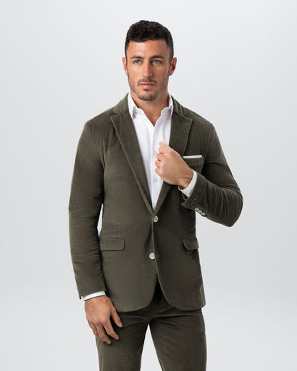 Unstructured Corduroy Blazer - Dark Olive | State & Liberty Suits|Blazers