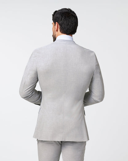 Athletic Fit Stretch Blazer - Lightweight Heathered Light Grey | State & Liberty Suits|Blazers