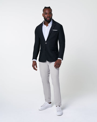Athletic Fit Stretch Blazer - Black Seersucker | State & Liberty Suits|Blazers