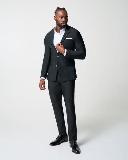 Athletic Fit Stretch Blazer - Black Seersucker | State & Liberty Suits|Blazers
