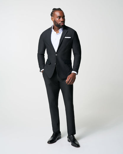 Athletic Fit Stretch Blazer - Black Seersucker | State & Liberty Suits|Blazers
