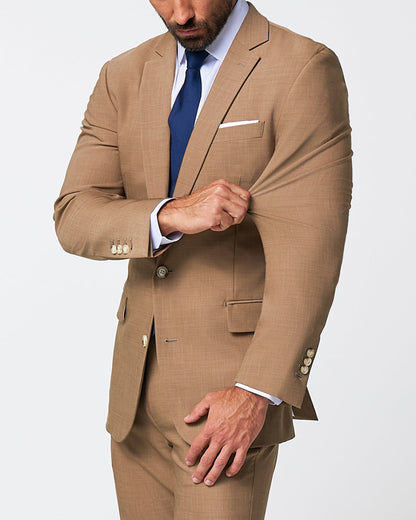 Athletic Fit Stretch Blazer - Heathered Cappuccino | State & Liberty Suits|Blazers