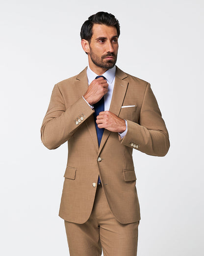 Athletic Fit Stretch Blazer - Heathered Cappuccino | State & Liberty Suits|Blazers