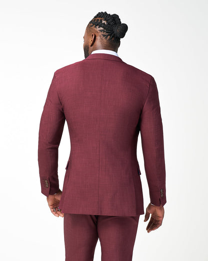 Athletic Fit Stretch Blazer - Heathered Maroon | State & Liberty Suits|Blazers