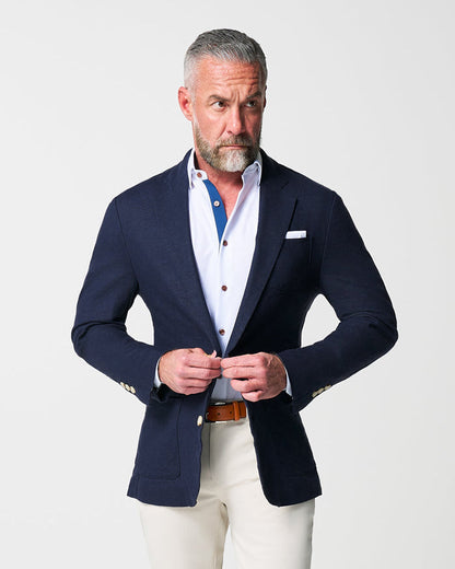 Unstructured Linen Blazer - Navy | State & Liberty Suits|Blazers