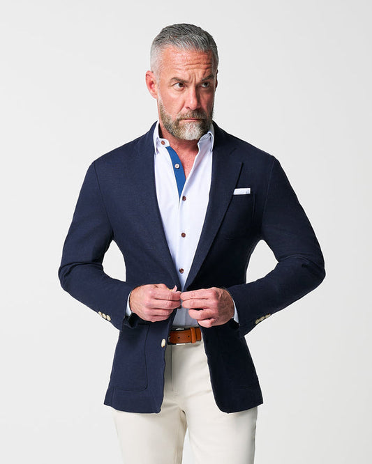 Unstructured Linen Blazer - Navy | State & Liberty Suits|Blazers