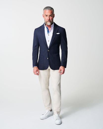 Unstructured Linen Blazer - Navy | State & Liberty Suits|Blazers