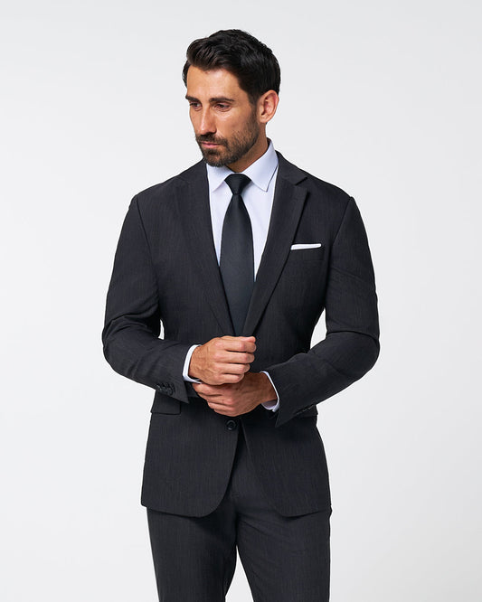 Athletic Fit Stretch Blazer - Heathered Charcoal | State & Liberty Suits|Blazers