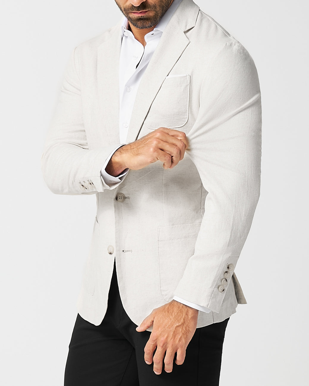 Unstructured Linen Blazer - Cream | State & Liberty Suits|Blazers