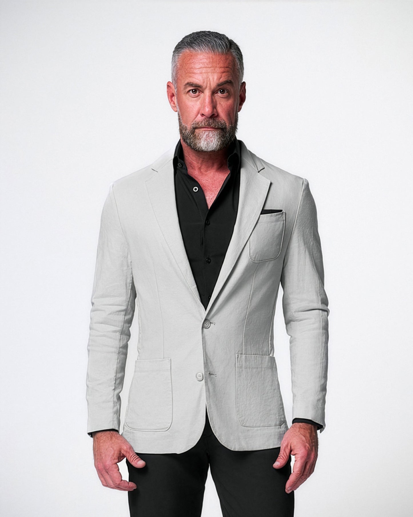 Unstructured Linen Blazer - Light Grey | State & Liberty Suits|Blazers