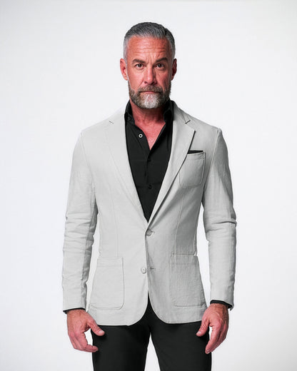 Unstructured Linen Blazer - Light Grey | State & Liberty Suits|Blazers