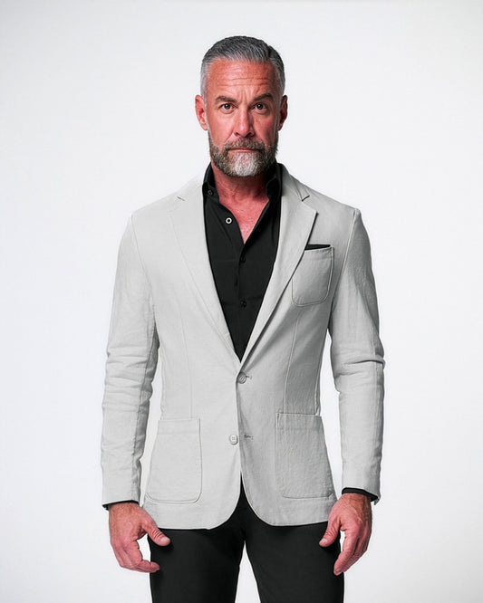 Unstructured Linen Blazer - Light Grey | State & Liberty Suits|Blazers