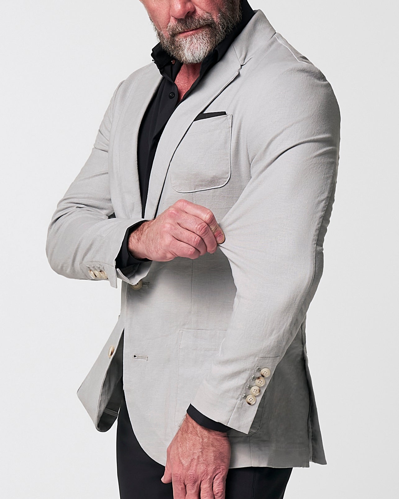 Unstructured Linen Blazer - Light Grey | State & Liberty Suits|Blazers