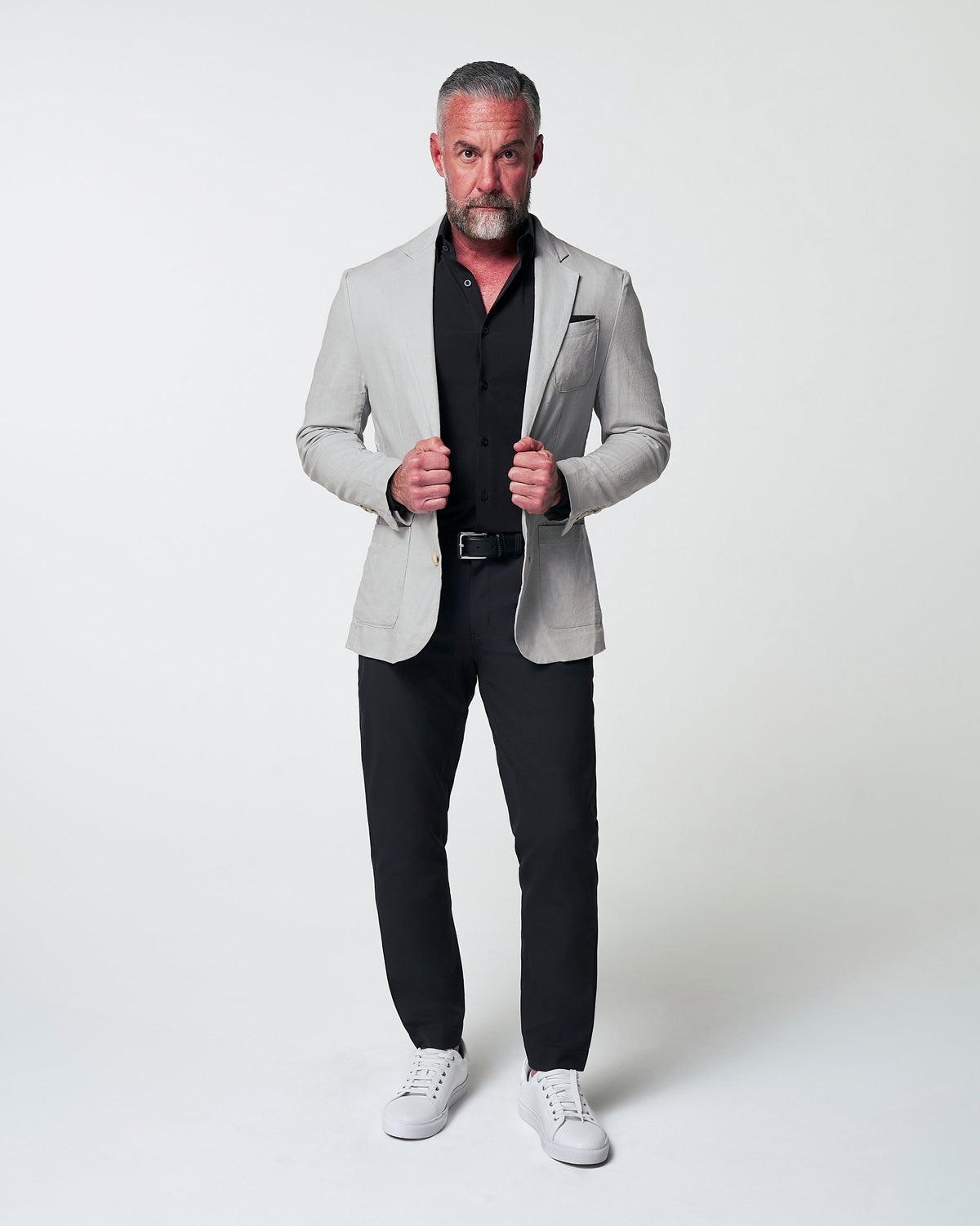 Unstructured Linen Blazer - Light Grey | State & Liberty Suits|Blazers