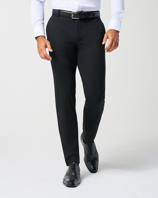 Athletic Fit Stretch Suit Pants - Black | State & Liberty Suits|Bottoms
