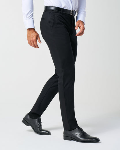 Athletic Fit Stretch Suit Pants - Black | State & Liberty Suits|Bottoms