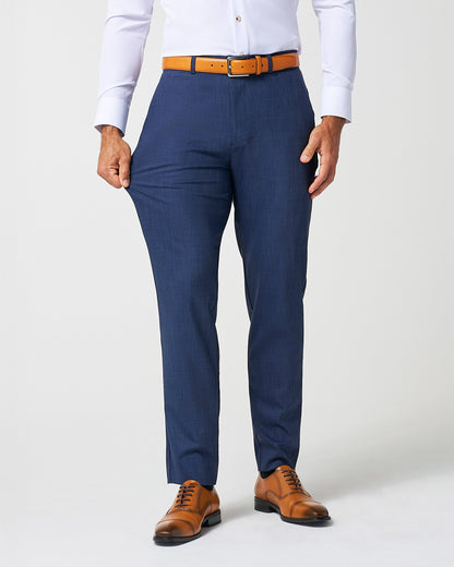 Athletic Fit Stretch Suit Pants - Heathered Navy | State & Liberty Suits|Bottoms