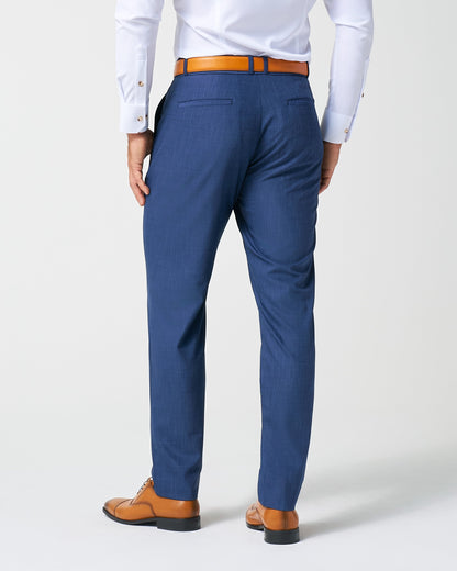 Athletic Fit Stretch Suit Pants - Heathered Navy | State & Liberty Suits|Bottoms