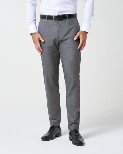Athletic Fit Stretch Suit Pants - Heathered Grey | State & Liberty Suits|Bottoms